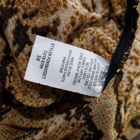 Persaya Forever 21 Plus 3X Snake Print Sheer Overlay Dress - Picture 8 of 9